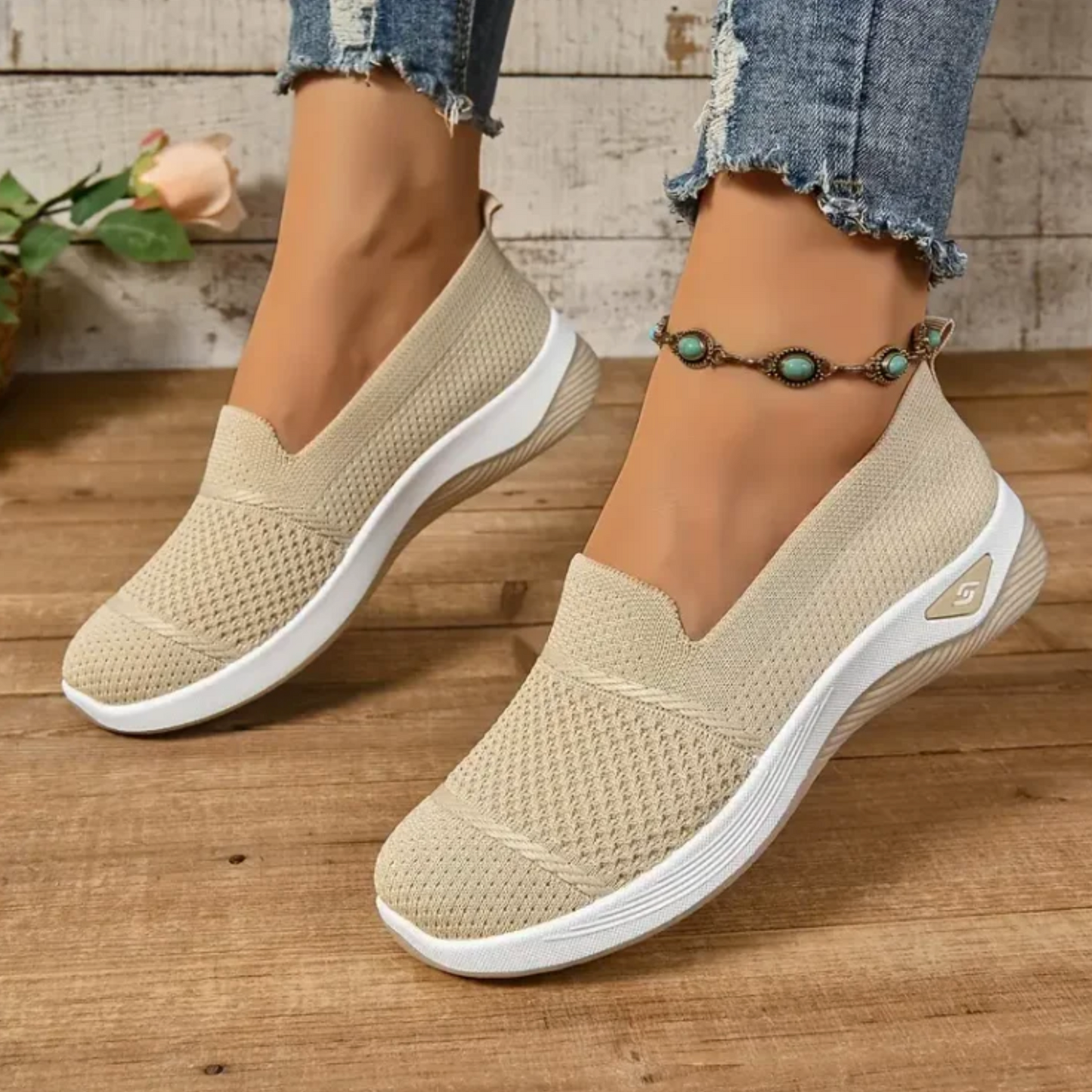 ComfortKnit™ Slip-On Walking Sneakers — Breathable, Cushioned, Non-Slip