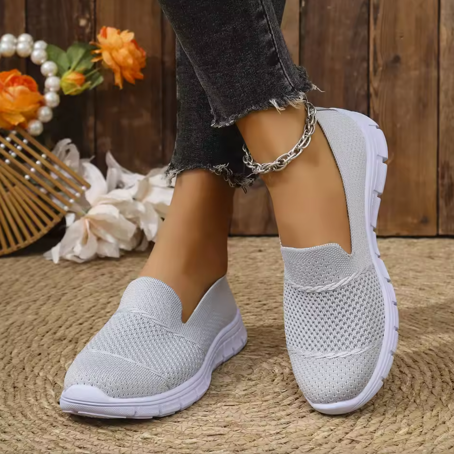 ComfortKnit™ Slip-On Walking Sneakers — Breathable, Cushioned, Non-Slip