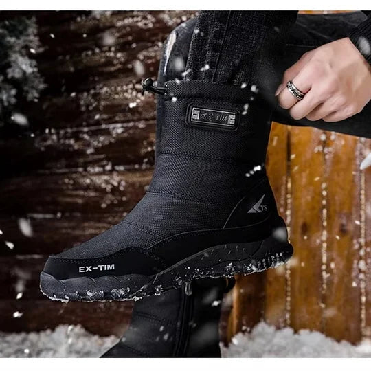 (⏰Zeitlich begrenzter Rabatt von 50 %) Orthopädische Schneestiefel mit Knöchelstütze für Herren, wasserdicht, warm und leicht, Wanderstiefel