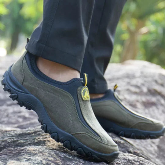 (⏰Limited Time Sale 50% OFF) Men's Outdoor Orthopedic Arch Support Wide Toe Slip-On Hiking Shoes Lightweight Comfortable Waterproof Anti-Slip Sneakers