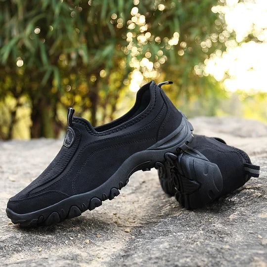 (⏰Limited Time Sale 50% OFF) Men's Outdoor Orthopedic Arch Support Wide Toe Slip-On Hiking Shoes Lightweight Comfortable Waterproof Anti-Slip Sneakers