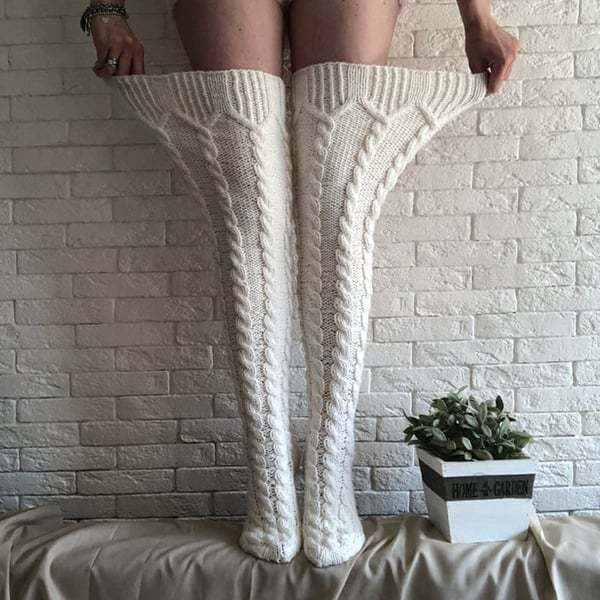 Hot Sale - Warm Over Knee Extra Long Knitted Socks