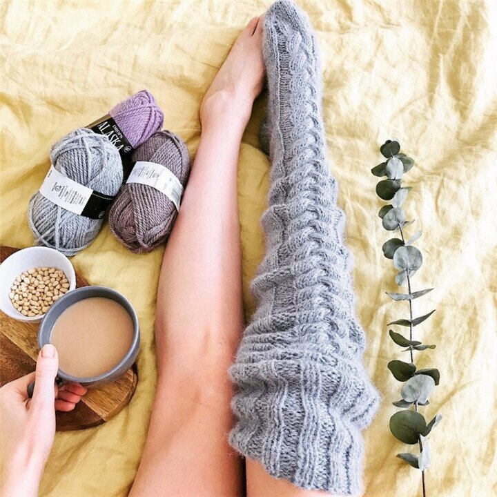 Hot Sale - Warm Over Knee Extra Long Knitted Socks