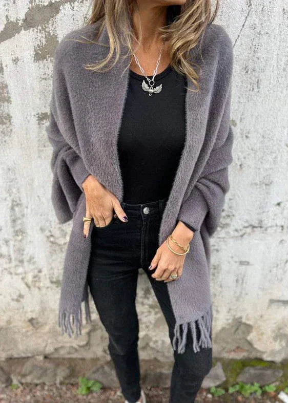 🔥Last Day Sale Up To 50% OFF - Oversized Tassel Shawl Coat