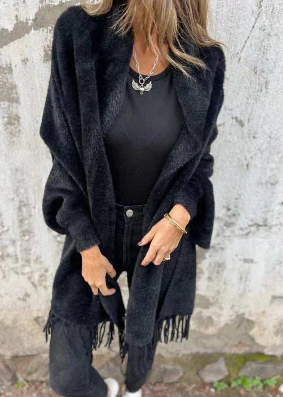 🔥Last Day Sale Up To 50% OFF - Oversized Tassel Shawl Coat