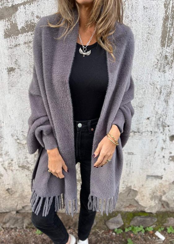 🔥Last Day Sale Up To 50% OFF - Oversized Tassel Shawl Coat