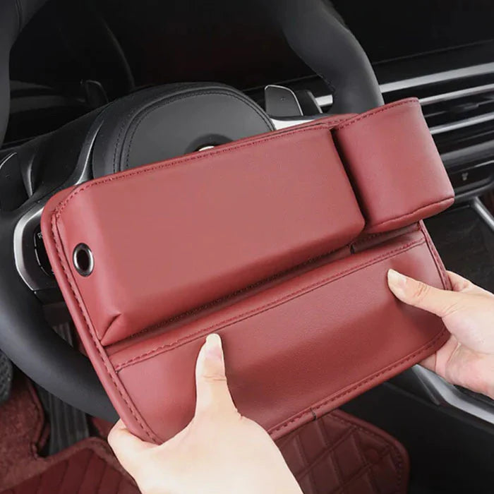 🔥HERVORRAGENDER SONDERVERKAUF 45 % RABATT 💖Organizer-Tasche für Getränkehalter aus Leder fürs Auto [Universell einsetzbar]