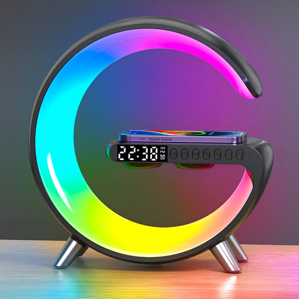 Beelovy™ 4-in-1 Alarm Clock, Mood Light, Speaker & Wireless Charger