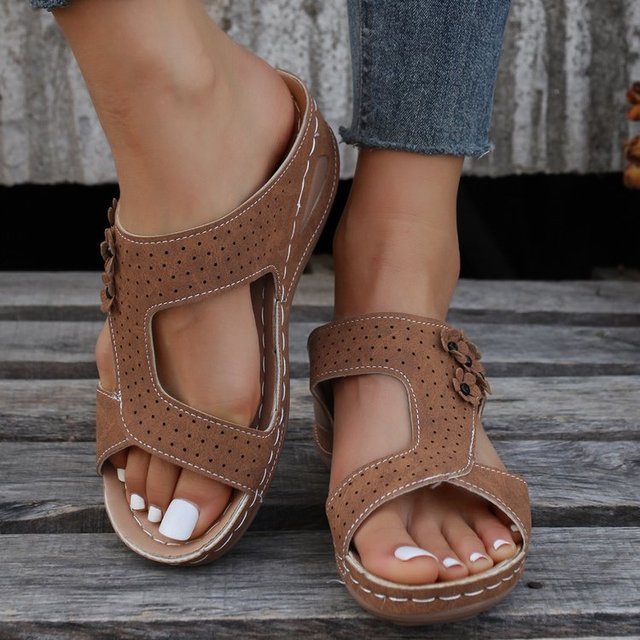 Walking cheap wedge sandals