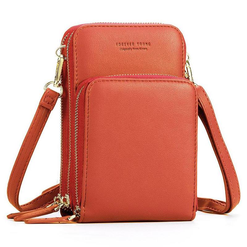 3-Layers Leather Crossbody Shoulder Bag - Beelovy